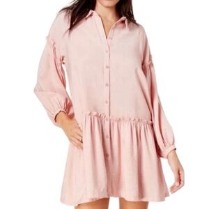 FREE PEOPLE Peach Easy Street  Shirt Dress